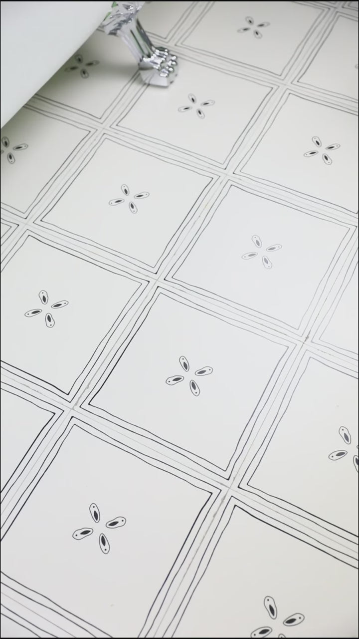 Vibrant Checkered Revival Bath Mat