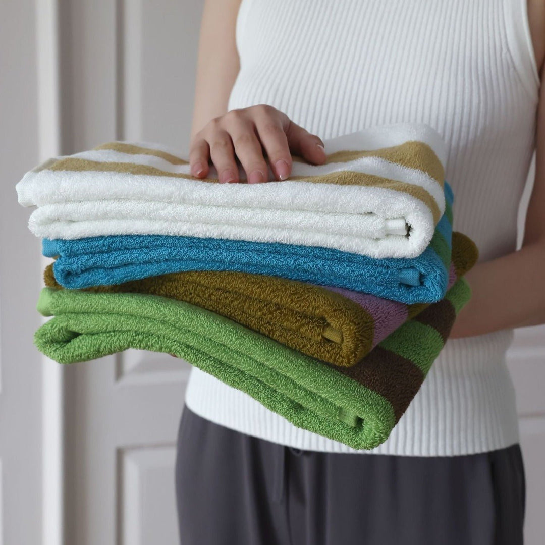 Retro Striped Beach Towel - Towel - Delicors