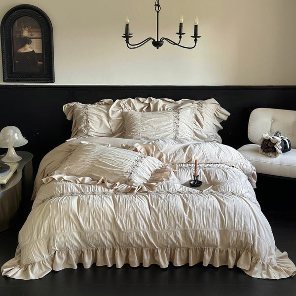 Romance Retro Ruffle Bedding Set - Bedding - Delicors