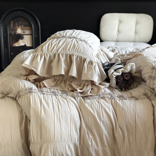 Romance Retro Ruffle Bedding Set - Bedding - Delicors