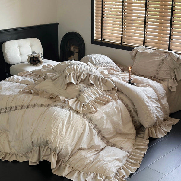 Romance Retro Ruffle Bedding Set - Bedding - Delicors
