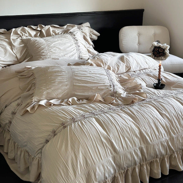 Romance Retro Ruffle Bedding Set - Bedding - Delicors