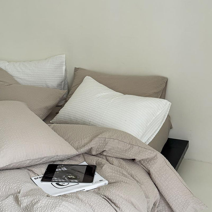 Sand Waffle Bedding Set -Bedding- Delicors