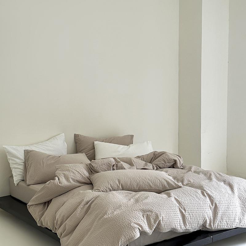 Sand Waffle Bedding Set -Bedding- Delicors