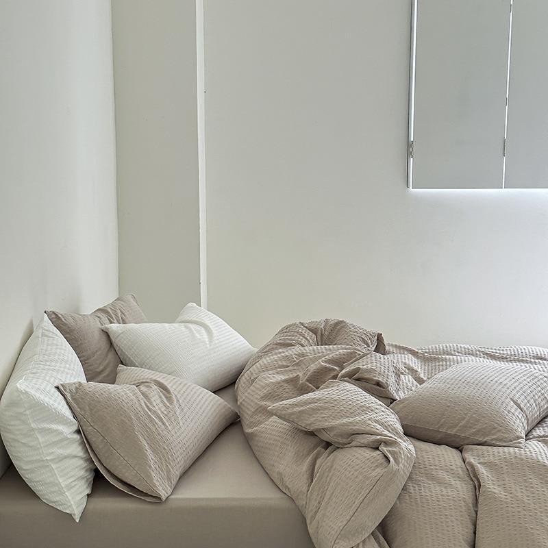 Sand Waffle Bedding Set -Bedding- Delicors