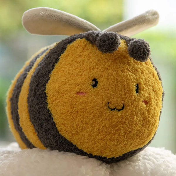 Springtime Flower and Bee Boucle Cushion Collection -- Delicors