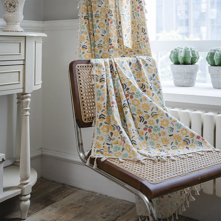Spring Time Tassel Curtain - Curtain - Delicors