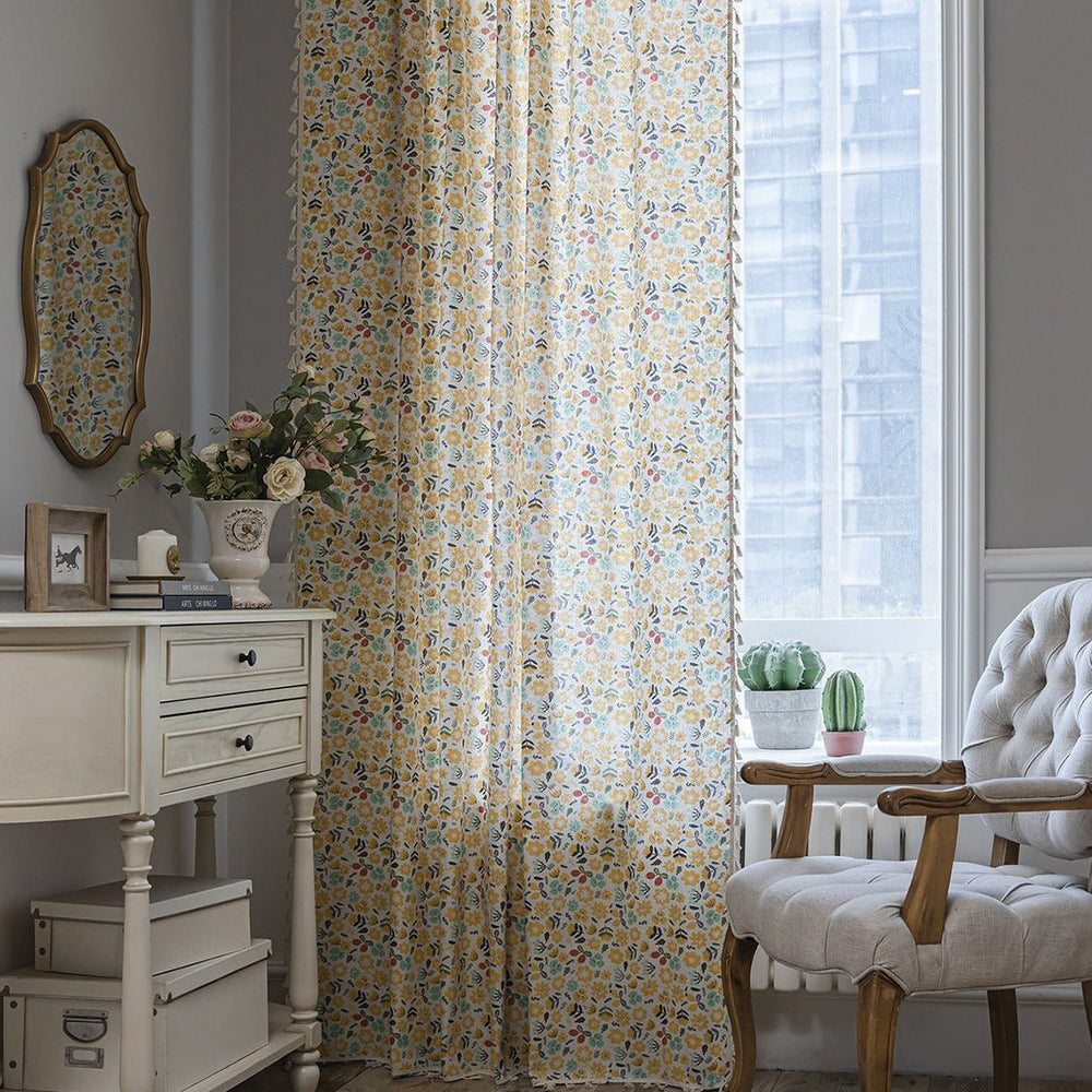 Spring Time Tassel Curtain - Curtain - Delicors