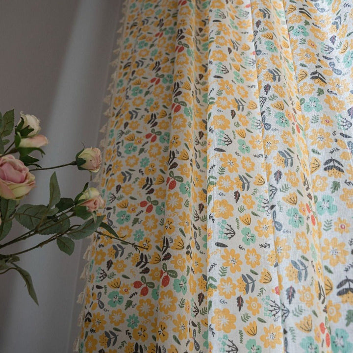 Spring Time Tassel Curtain - Curtain - Delicors