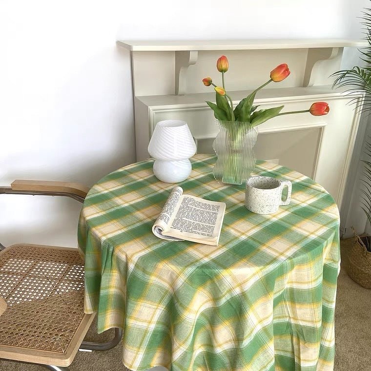 Springtime Checkered Table Cloth - Table Cloth - Delicors