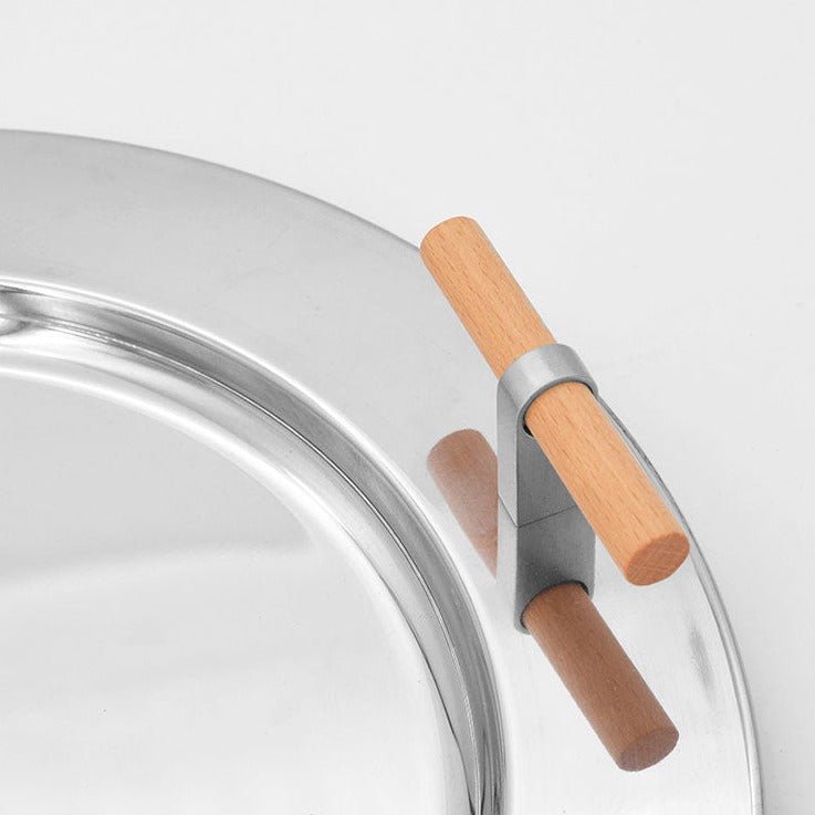 Stainless Steel Round Serving Tray - Tray - Delicors