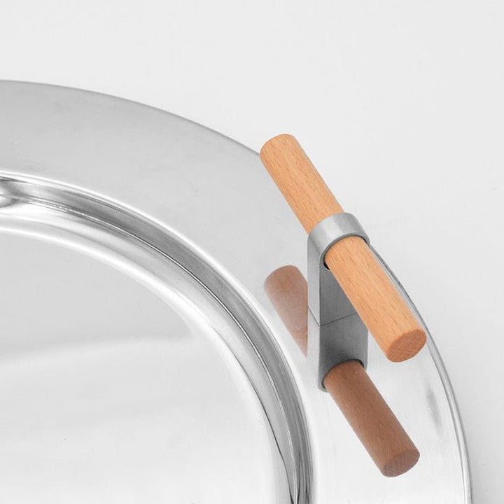 Stainless Steel Round Serving Tray - Tray - Delicors