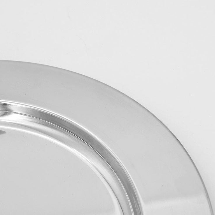 Stainless Steel Round Serving Tray - Tray - Delicors