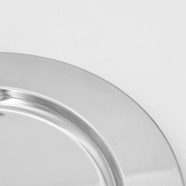 Stainless Steel Round Serving Tray - Tray - Delicors