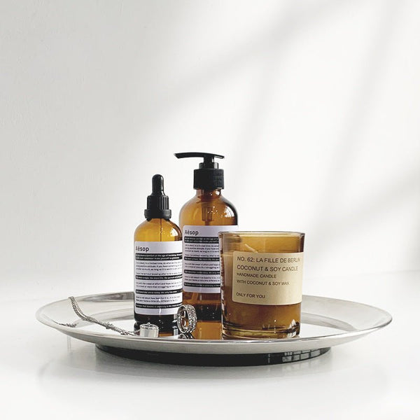 Stainless Steel Round Serving Tray - Tray - Delicors