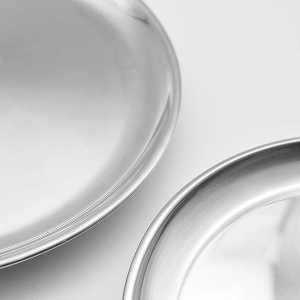 Stainless Steel Round Serving Tray - Tray - Delicors
