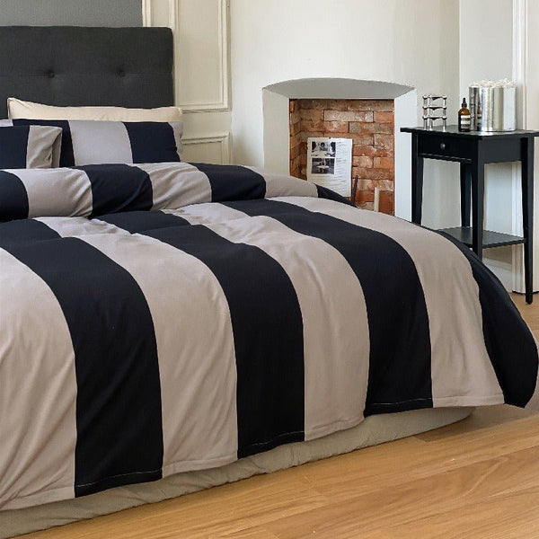 Summer Love Striped Bedding Quilt Cover Set - Bedding - Delicors