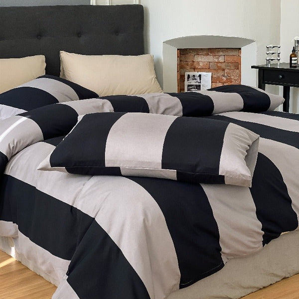 Summer Love Striped Bedding Quilt Cover Set - Bedding - Delicors