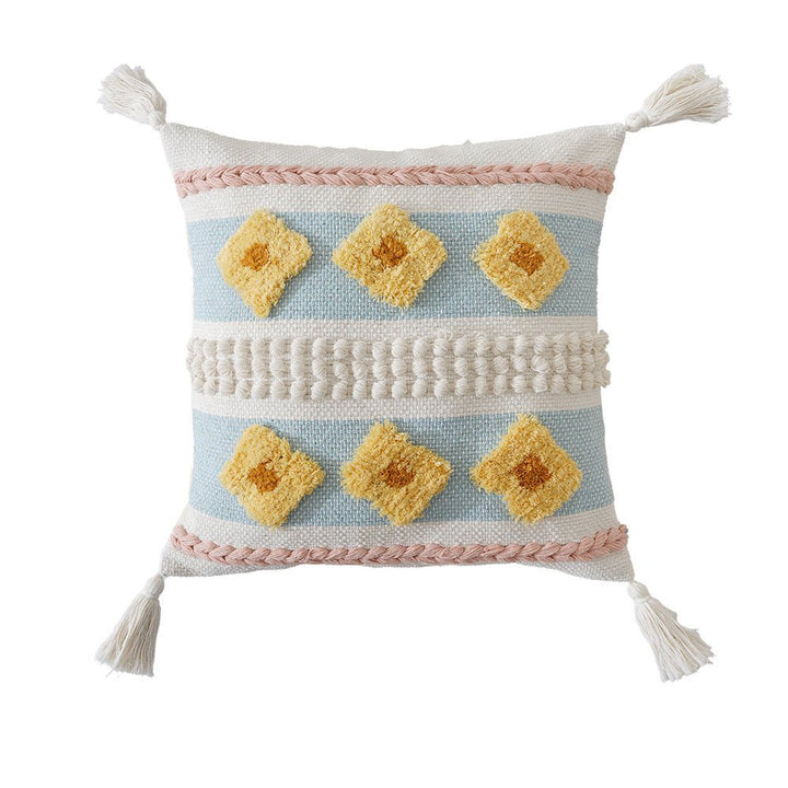 Tassel Embroidered Cushion - Cushion - Delicors