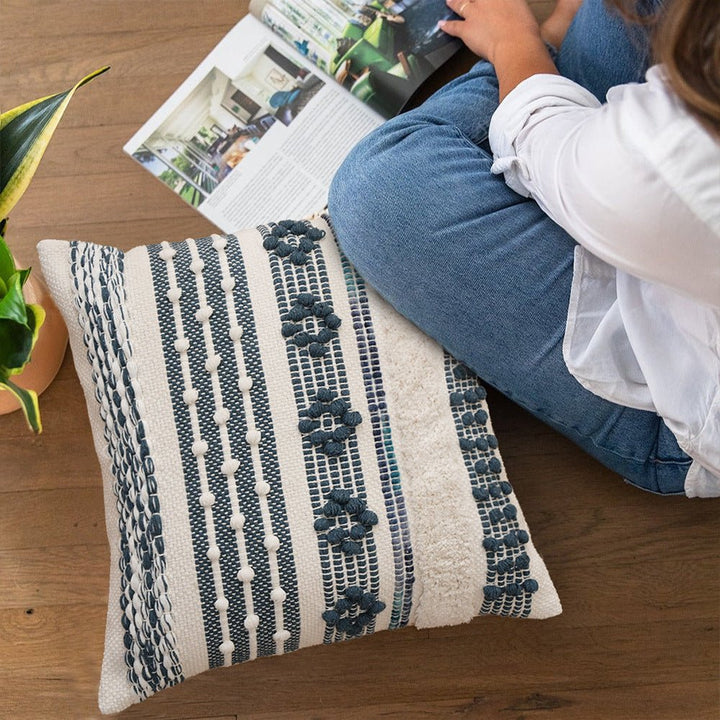 Tassel Embroidered Cushion - Cushion - Delicors