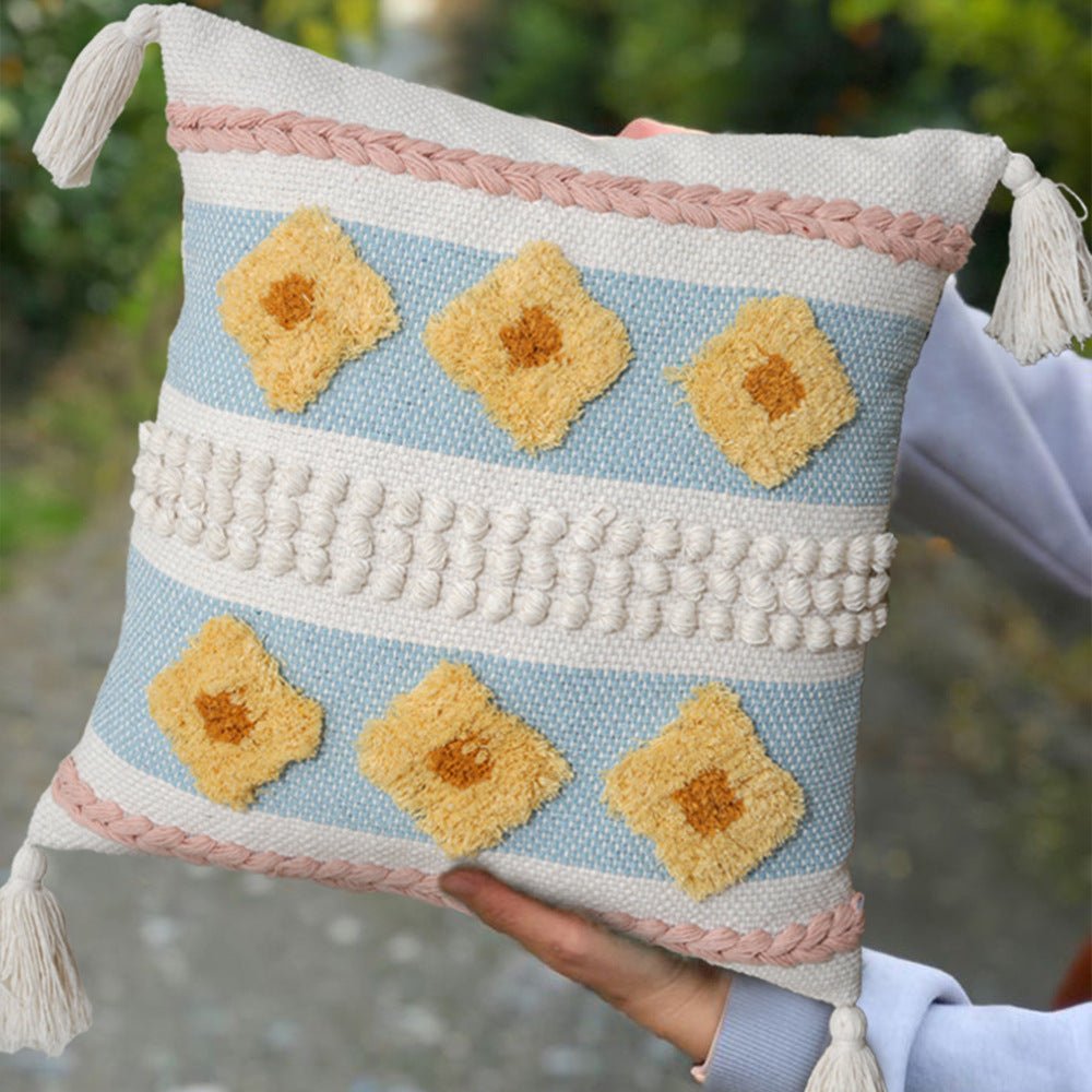 Tassel Embroidered Cushion - Cushion - Delicors