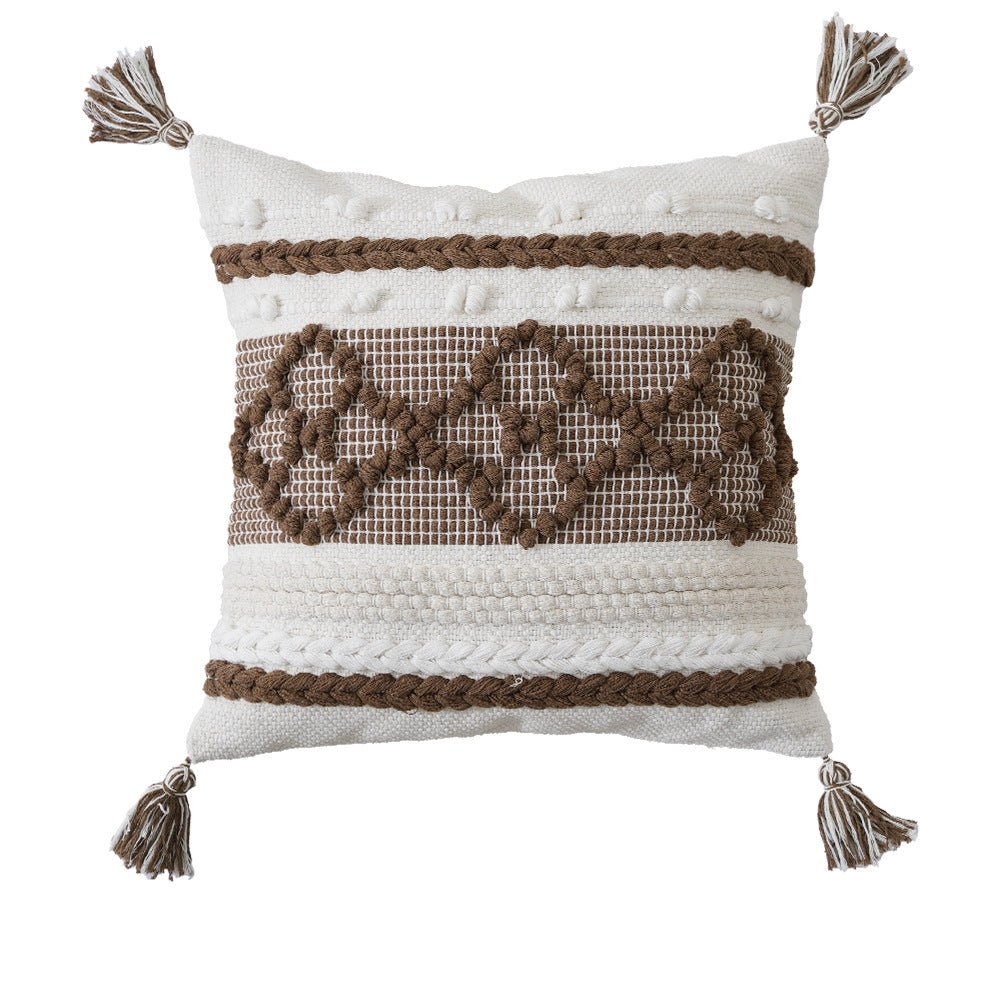 Tassel Embroidered Cushion - Cushion - Delicors