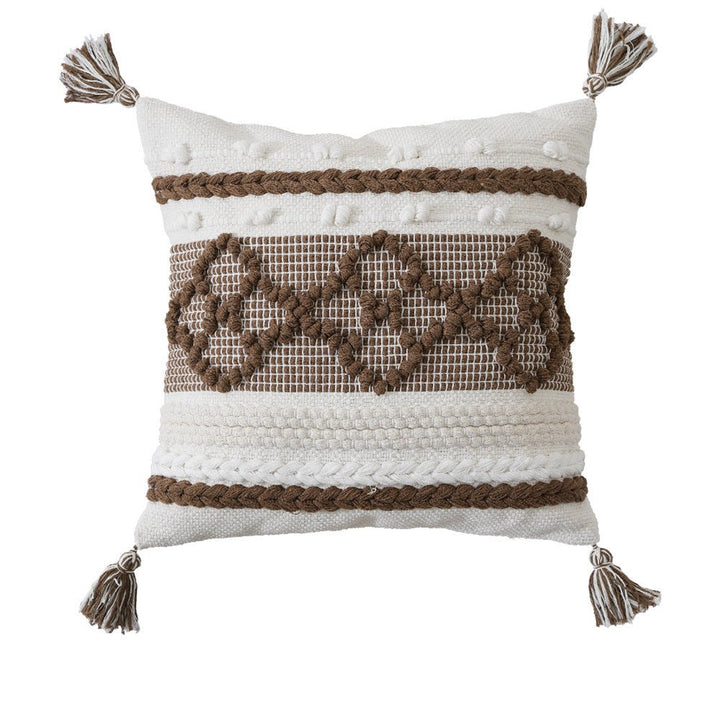 Tassel Embroidered Cushion - Cushion - Delicors