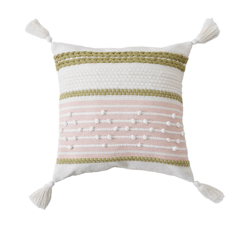 Tassel Embroidered Cushion - Cushion - Delicors