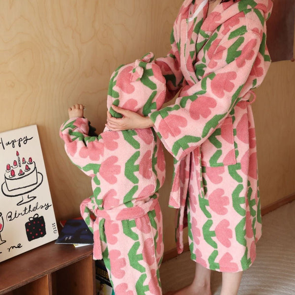 Tulip Heart Bathrobe - Bathrobe - Delicors