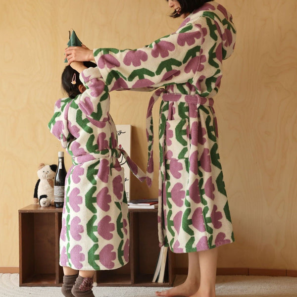 Tulip Heart Bathrobe - Bathrobe - Delicors