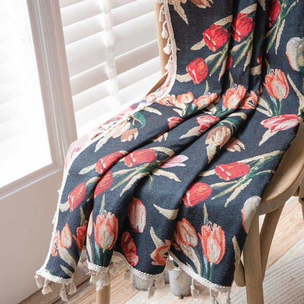 Tulip In Dusk Curtain - Curtain - Delicors