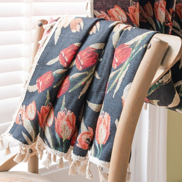 Tulip In Dusk Curtain - Curtain - Delicors