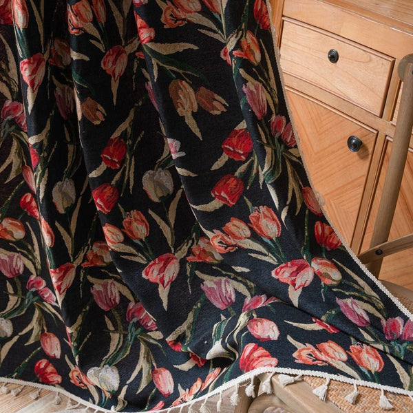 Tulip In Dusk Curtain - Curtain - Delicors