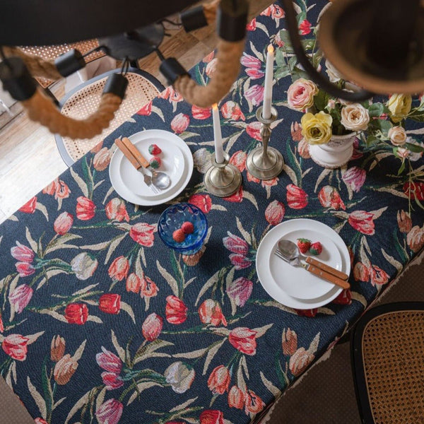 Tulip In Dusk Table Cloth - Table Cloth - Delicors