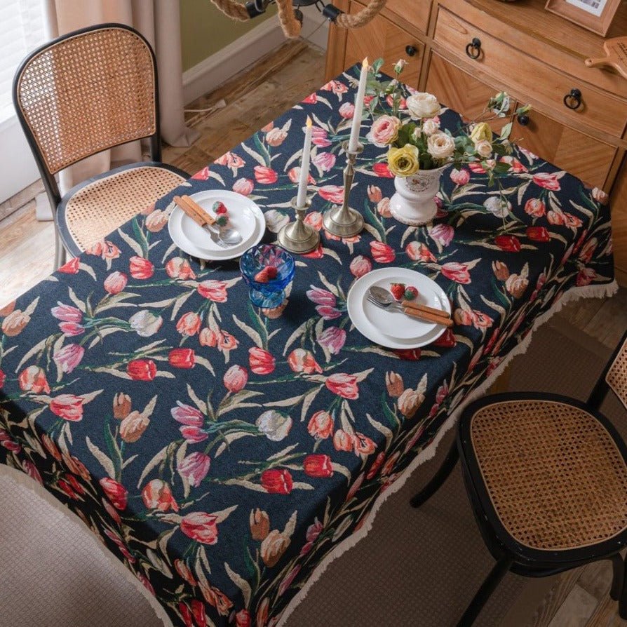 Tulip In Dusk Table Cloth - Table Cloth - Delicors
