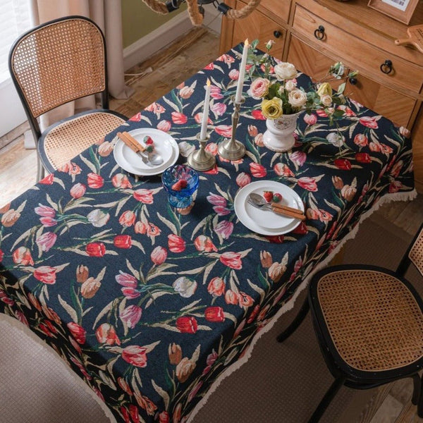 Tulip In Dusk Table Cloth - Table Cloth - Delicors
