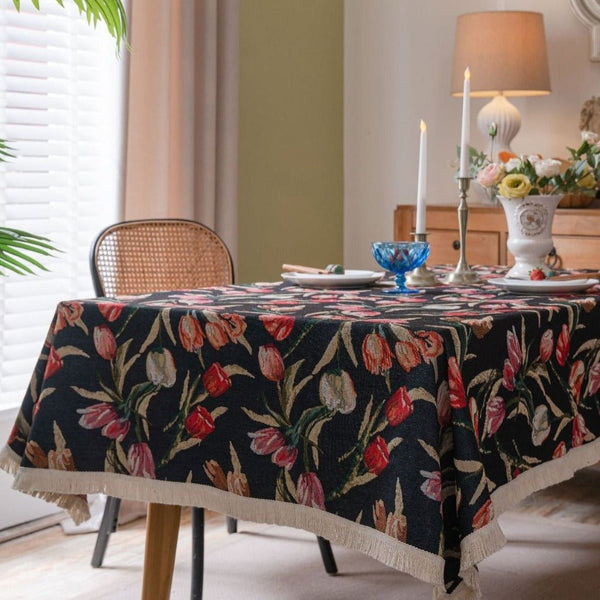 Tulip In Dusk Table Cloth - Table Cloth - Delicors