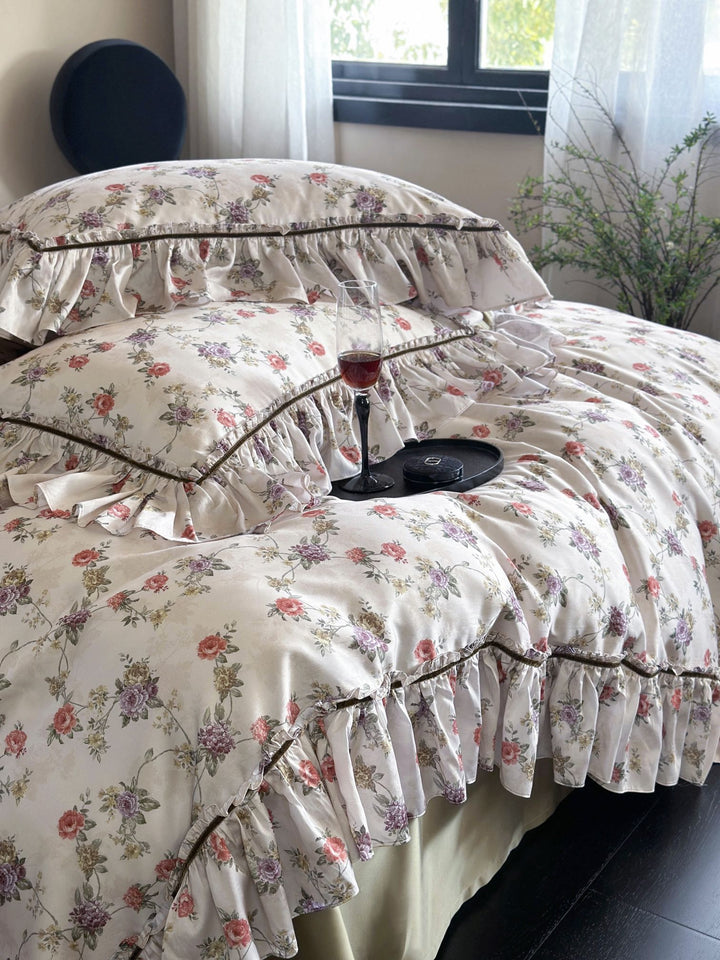 Vintage Floral Print Bedding Set - Bedding - Delicors
