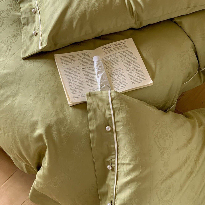 Vintage Sage Green and White Bedding Set - Bedding - Delicors
