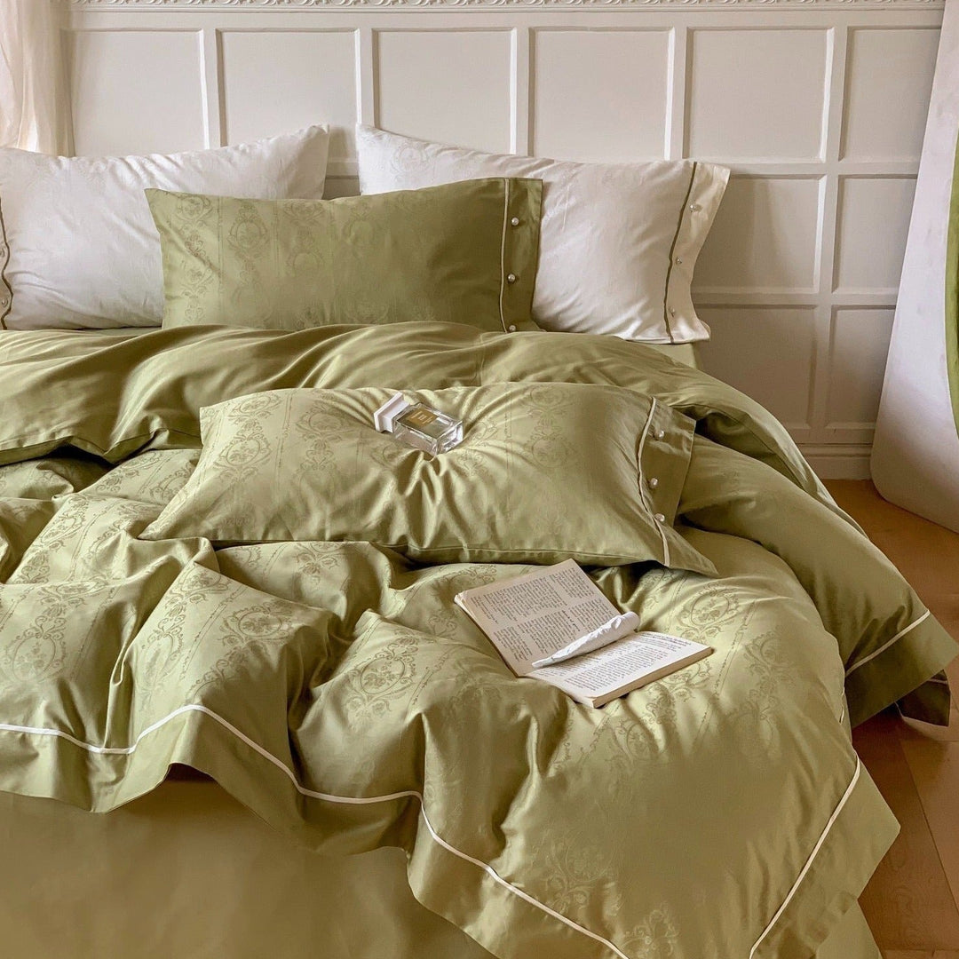 Vintage Sage Green and White Bedding Set - Bedding - Delicors
