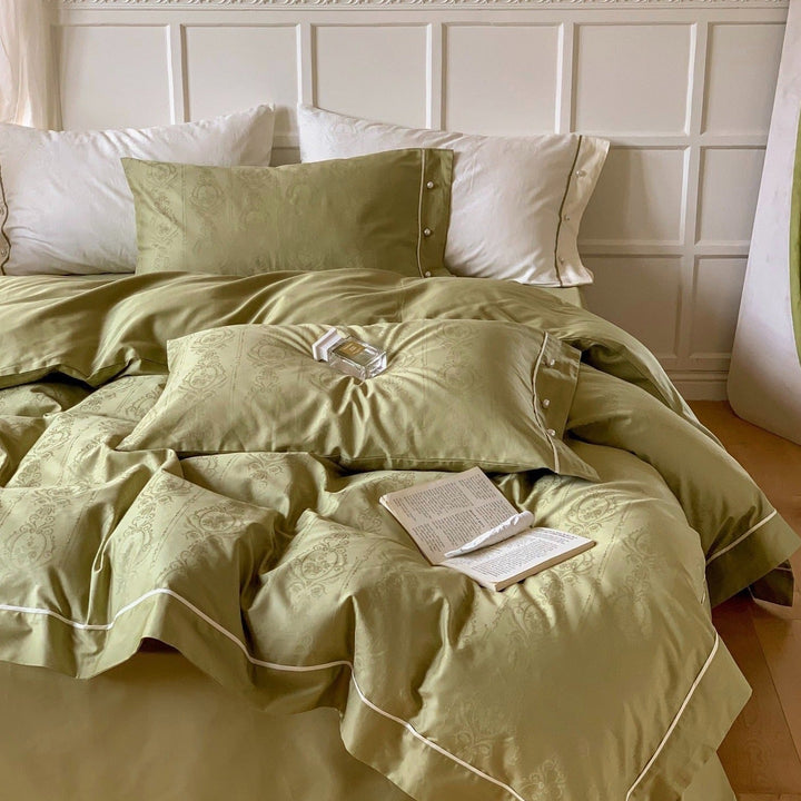 Vintage Sage Green and White Bedding Set - Bedding - Delicors