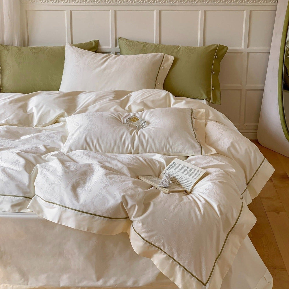 Vintage Sage Green and White Bedding Set - Bedding - Delicors