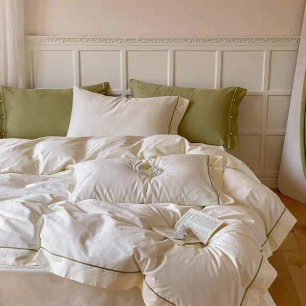 Vintage Sage Green and White Bedding Set - Bedding - Delicors