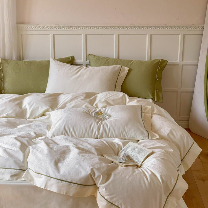 Vintage Sage Green and White Bedding Set - Bedding - Delicors