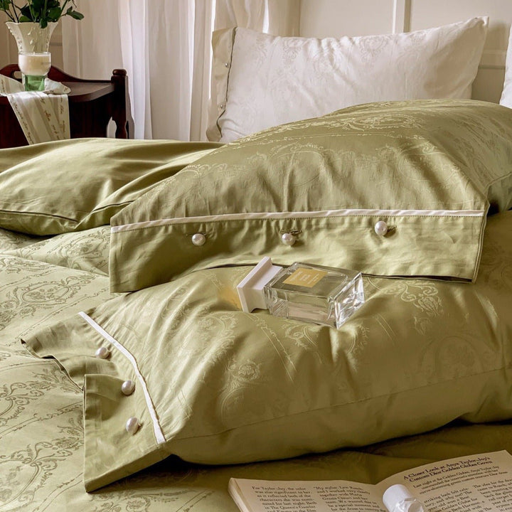 Vintage Sage Green and White Bedding Set - Bedding - Delicors