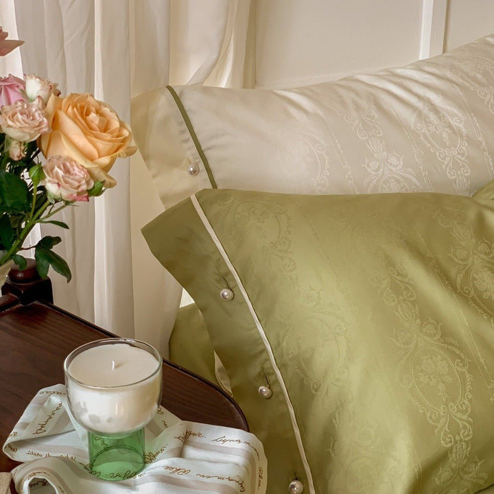 Vintage Sage Green and White Bedding Set - Bedding - Delicors