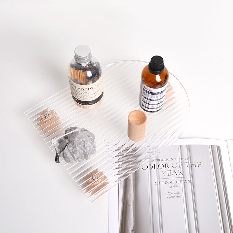 Wind Wooden Feet Acrylic Corrugated Tray - Tray - Delicors