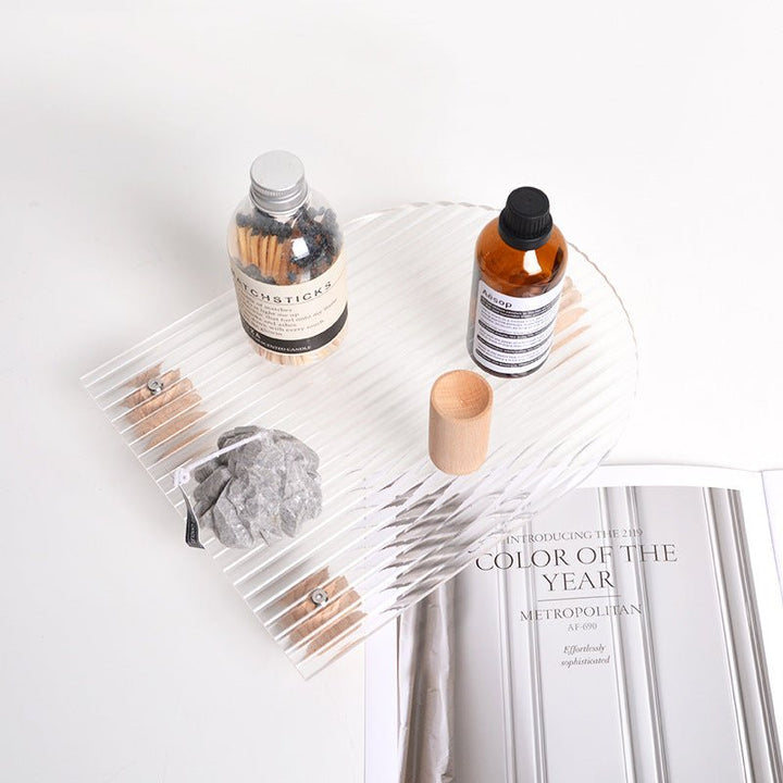 Wind Wooden Feet Acrylic Corrugated Tray - Tray - Delicors