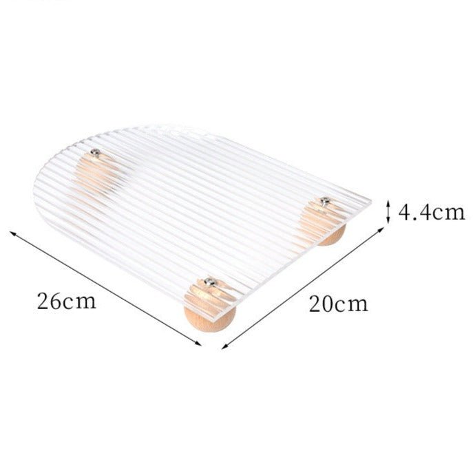 Wind Wooden Feet Acrylic Corrugated Tray - Tray - Delicors