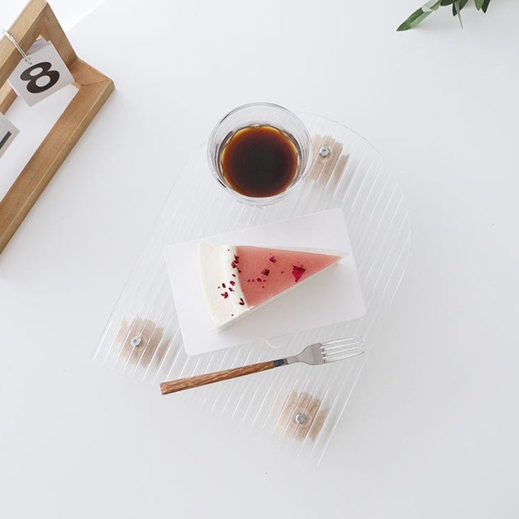 Wind Wooden Feet Acrylic Corrugated Tray - Tray - Delicors